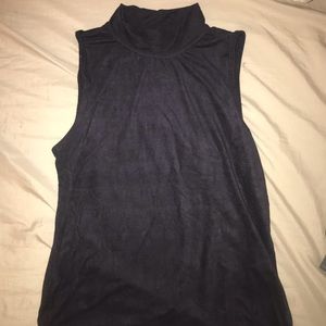 Velvet turtleneck tank